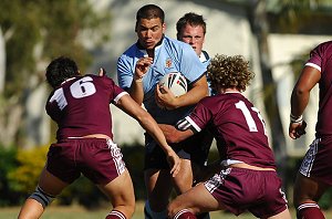 Matt Mundine in action in the schoolboys Grand Final in Townsville (Photo : Cameron Laird)