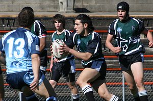 Matraville SHS & De La Salle Revesby after their Arrive alive Cup game ( Photo's ourfooty media) 