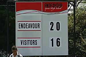 Endeavours new Scoreboard Uni Shield game