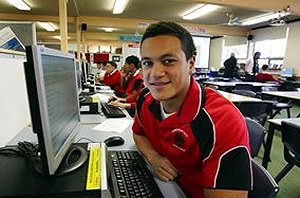 Chase Stanley at Endeavour Sports High before another big game. Picture: Lisa McMahon