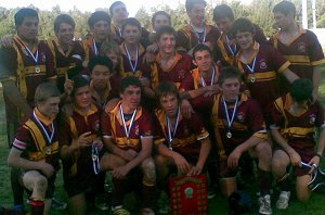 Holy Cross Ryde Under 15's celebrate winning MCS U15's Grand Final