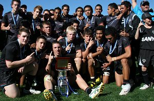 Penrith PANTHERS celebrate winning this years Harold Matthews Cup (Photo : ourfootymedia)