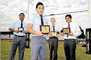 Westfields students from left, Giordan Patea, Denzal Tonise, Lindsay Smith, John Salatielu won 3 state knockouts