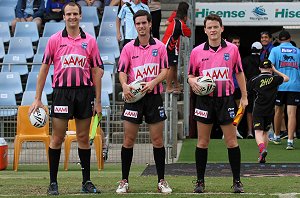 Rickii Monk, Patrick Mackay & Rohan Best Rnd 9 SG Ball Cup Ref's (Photo : OurFootyMedia) 