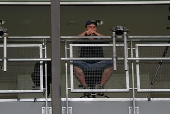 Brendan Reader from Spot On Video taking a short break - WestsTigers v St. Helens Saints Academy 2nd Half action (Photo : steve monty / OurFootyMedia) 