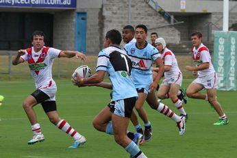 Cronulla SHARKS v St. George DRAGONS Mattys Cup Rnd 1 @ Shark Park ACTION (Photo : steve monty / OurFootyMedia) 