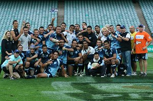 Matraville Sports High School Arrive alive Cup team celebrate their semi final victory (Photo : ourfootymedia) 