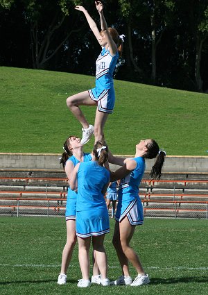 The Hills SHS CHEERLEADERS in Action at the Arrive alive Cup (Photo : ourfootymedia)