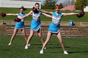 The Hills SHS CHEERLEADERS in Action at the Arrive alive Cup (Photo : ourfootymedia)