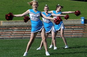 The Hills SHS CHEERLEADERS in Action at the Arrive alive Cup (Photo : ourfootymedia)