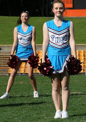 The Hills SHS CHEERLEADERS in Action at the Arrive alive Cup (Photo : ourfootymedia)