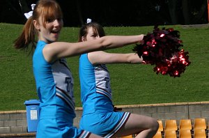 The Hills SHS CHEERLEADERS in Action at the Arrive alive Cup (Photo : ourfootymedia)