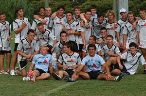 Cronulla Harold Matthew's Cup Squad have a break at training (Photo : ourfootymedia)