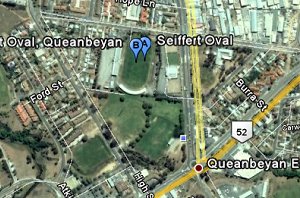 Seiffert Oval in Queanbeyan Google Earth Image