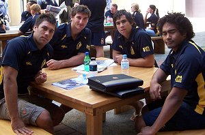 Dave Taylor & the Broncos Rookies at last years NRL Rookie Camp (Photo : ourfooty media)