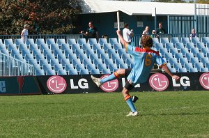 Mark Leabeater converts his own try 