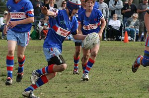 Harry gets time for a well placed kick in play 