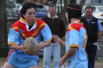 Jacko runs the ball in attack 