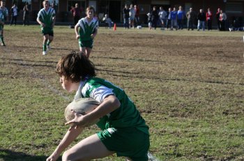 Gymea's winger runs close to the sideline