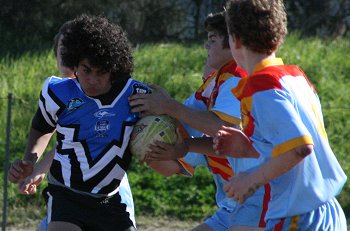 Cronulla Caringbah player had a top game with plewnty of strong runs