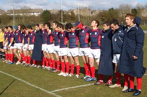 French U 18's Rugby League team line up 