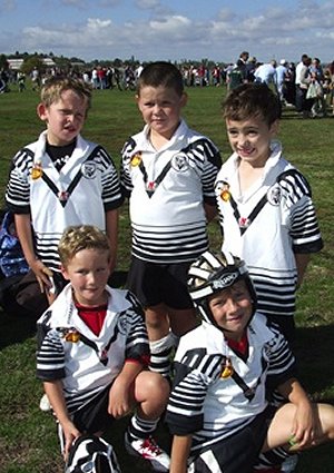 Sonny Eastwood, Ky Johnson and Ky Thompson. Front L-R – Josh Dominello and Josh Pokoney.