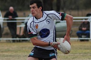 Tim Croft off loads during Sunday’s under 18s clash against Tingha in Tingha. Photos: Naomi Davidson