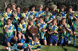 The Moruya-Tuross under 14s after their triumph in the grand final