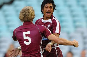 Queensland Schoolboys celebrate a try (Photo : ourfootymedia)