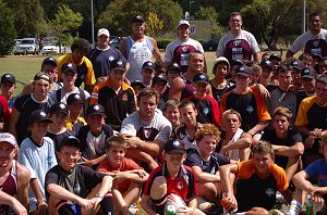 Reigning NRL Premiers the mighty Manly SeaEagles visited the holiday camp