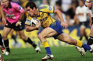 Daniel Mortimer goes in to score the match-sealing try. Picture: Phil Hillyard / The Courier-Mail