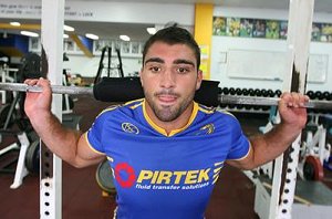 Tim Mannah has been a star in the gym during the pre-season. Photo: Ben Rushton