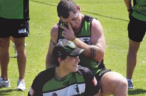 Josh Miller training with Nyngans Nick Colley at Cowra.