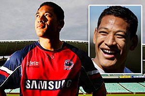 Tevita Folau is training at Bondi Junction after serving two years as a Mormon missionary in Hong Kong.