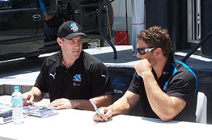 Paul Gallen & Ben Pommeroy at Cronulla Mall (Photo : ourfooty media)