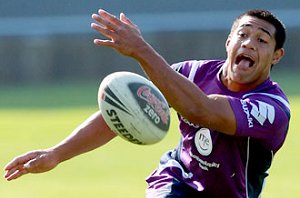 Groomed ... Willie Isa trains with the Storm yesterday. Photograph: Norm Oorloff / The Daily Telegraph