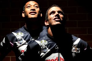 DREAM team ... Melbourne Storm centres Israel Folau and Will Chambers have the chance to prove the hype is true. / The Courier-Mail