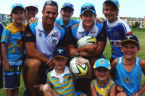 Ashley Harrison & William Zillman with the TITANS KIDS 