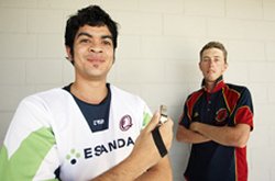  Rockhampton referees Houshyar Fallah (left) and Jason McManus will line up for the Central Comets’ first 2007 home game.