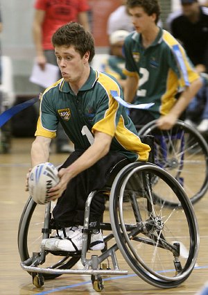 Aussies in action in the Wheelchair Rugby League World Cup