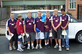 Taylor and Ryan Ridland and Year 8 academy students Brendan Treston, Ian Read, Kody Morrison, Joel Paterson, Josh Doherty, James Howard and Daniel Vitali.