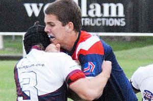 Brenton Benson in action against Mackay SHS 