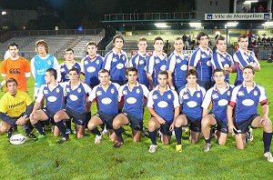 The French Juniors after their 2 point win over the pommiie Barla side 