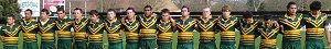 Australian Institute of Sport Rugby League team line up for the 1st Test vs France 2008