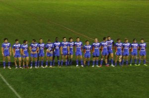 THE FRENCH U 18's line up before the 1st game 