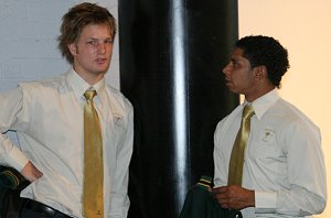 Current Schoolboys Tim Auremi & Albert Kelly (Photo : steve monty / OurFootyTeam.Com) 