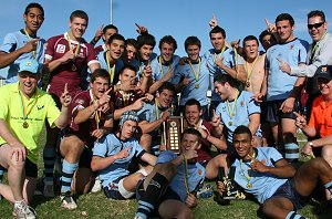 NSW Combined High Schools celebrate winning the Australian Schoolboys Championships (Photo : ourfootymedia)