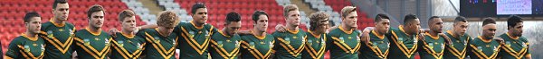 2014 Australian schoolboys line up for the 1st test v england academy