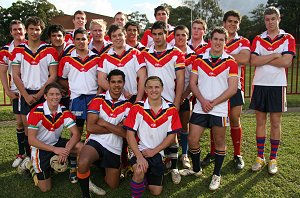 NSWCIS rugby league u18's after their trial v Patrician Brothers, Blacktown