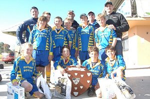 Dubbo South Primary School boys after their David Peachey Shield win yesterday